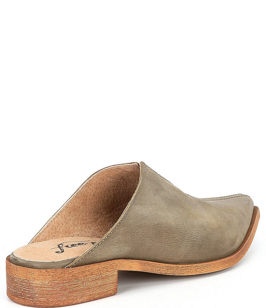 Free People Harlow Split Seam Leather Mules
