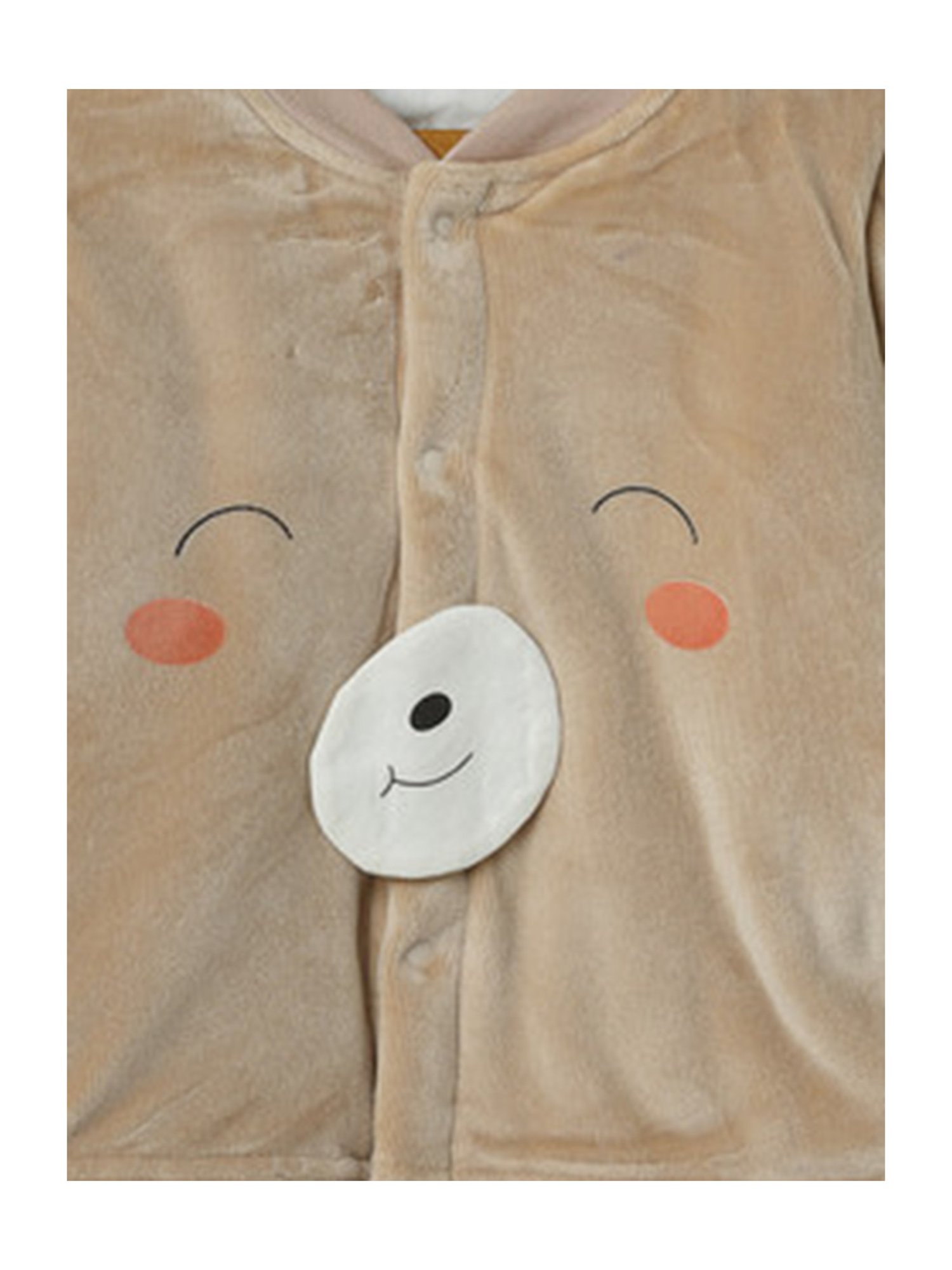 NEUDIS Girls Brown Printed Full Sleeves Sweatshirt with Trousers