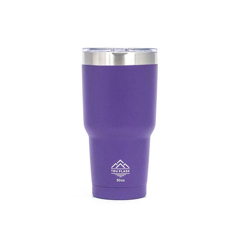 TruFlask Double Vacuum Insulated 30 oz Stainless Steel Travel Tumbler, Lavender