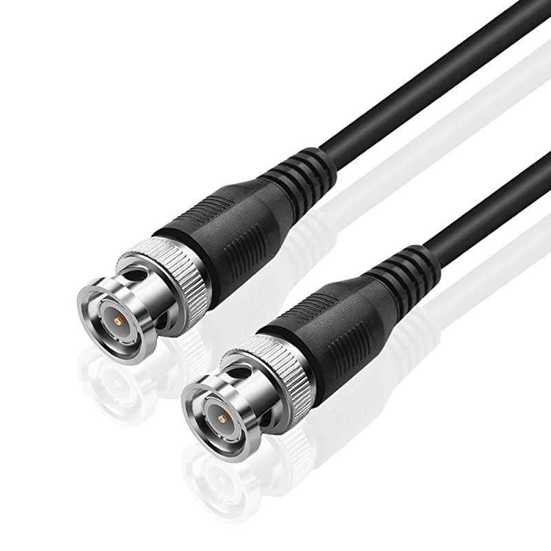BNC Cable - BNC Male to Male Extension Connector Adapter RF Professional RG-58/U Grade Coaxial Wire Cord Cable Jack Plug for Video Security Camera CCTV Systems, Oscilloscope (10FT)