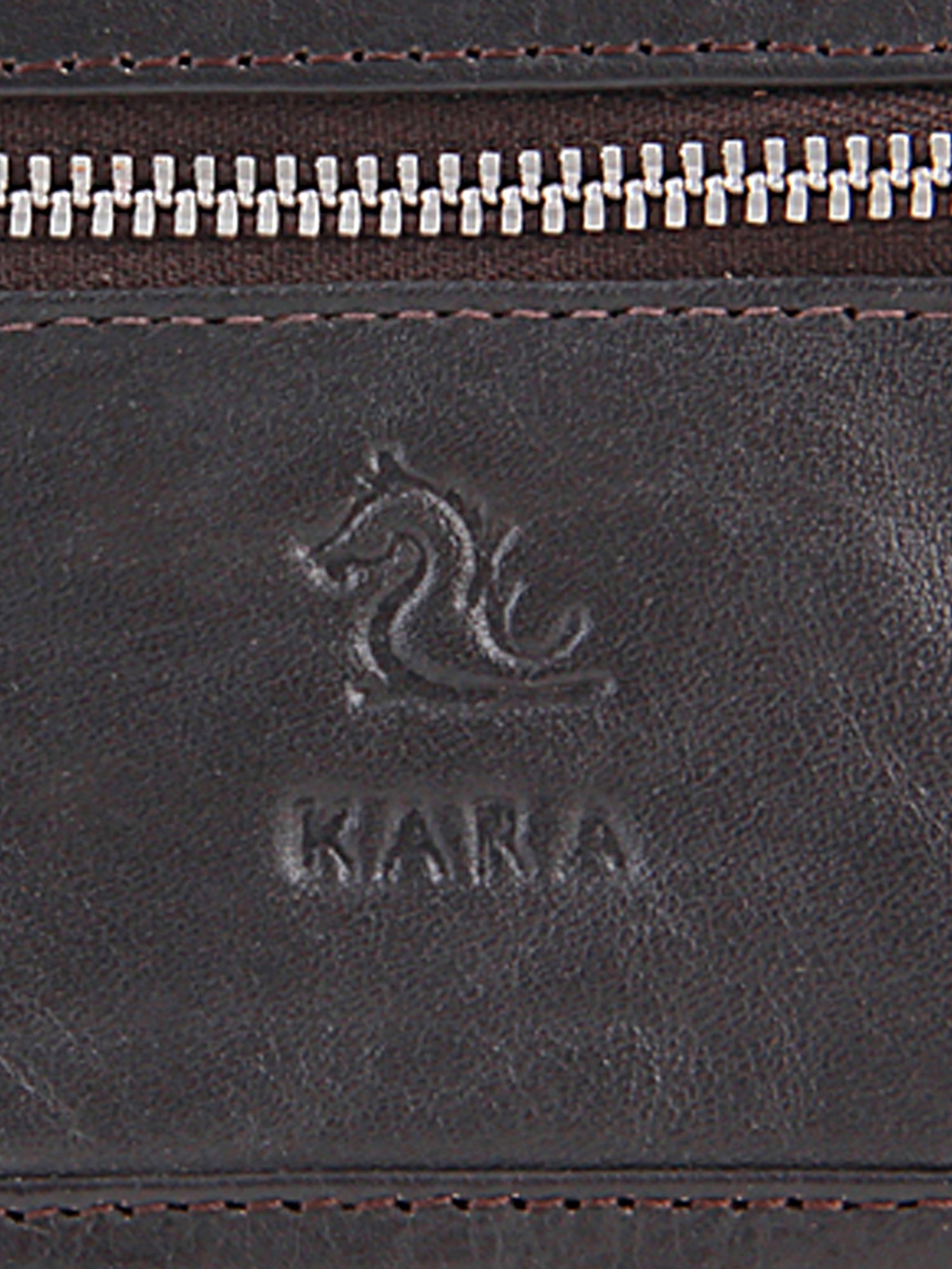 Kara Brown Solid Pouch for Women