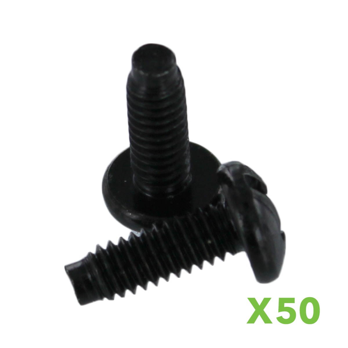 Navepoint 12-24 Pan Phillips Pilot Point Screws For Rack Mount Server Shelves Cabinets 3/8 Inch, Set Of 50