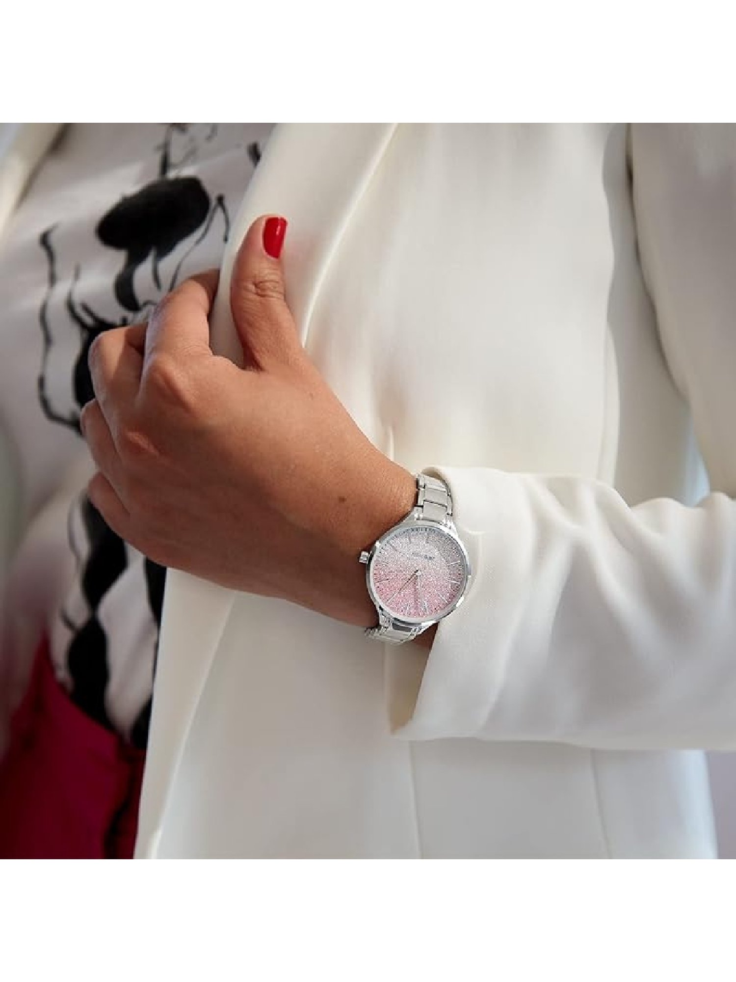 Nine West NW-2337OMSV Analog Watch for Women