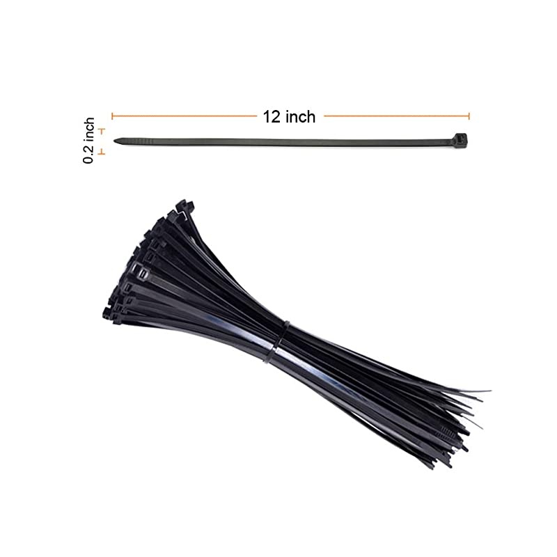 Cable Zip Ties  200 Packs Heavy Duty UV Resistant Nylon Cable Ties With SelfLocking 12 Inch Perfect for Organizing Wires Home Office Garage and Workshop White 200