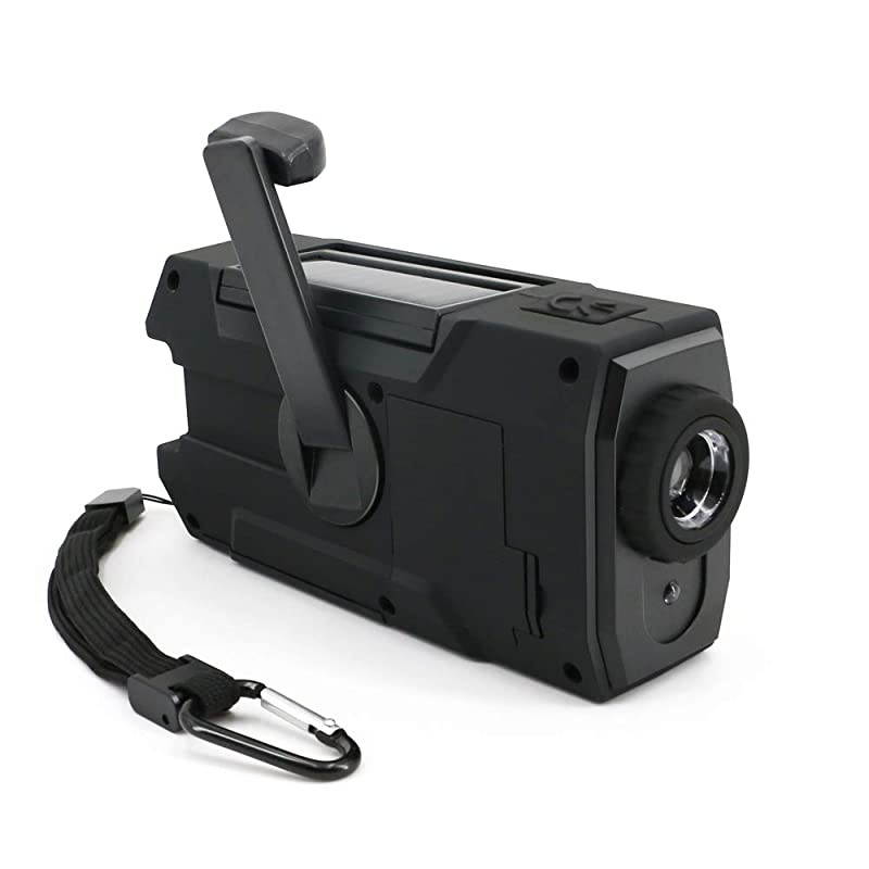 Solar Radio Hand Crank Portable Radio NOAA Weather Radio for Household and Outdoor Emergency with AMFM LED Flashlight Reading Lamp 2000mAh Power Bank USB Charger and SOS SirenFlashing