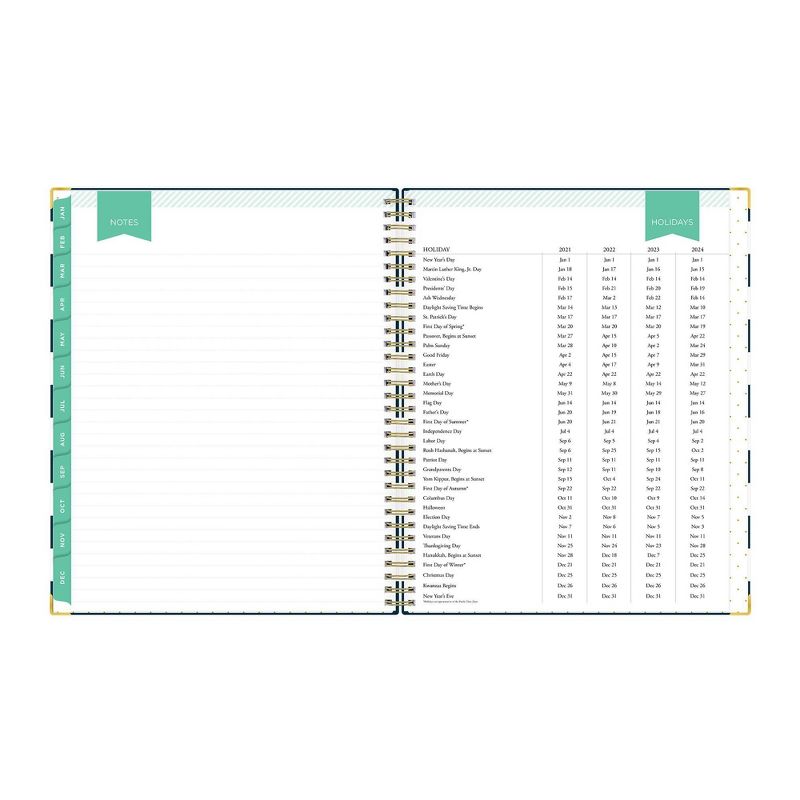 2021 Planner 8.5" x 11" Hard Cover Weekly/Monthly Wirebound Navy Stripe - Day Designer