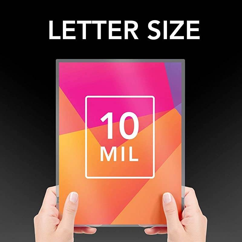 Laminating Sheets Thermal Laminating Pouches Letter Size 10mil HeatSeal Crystal Clear 50 Pack 3200405