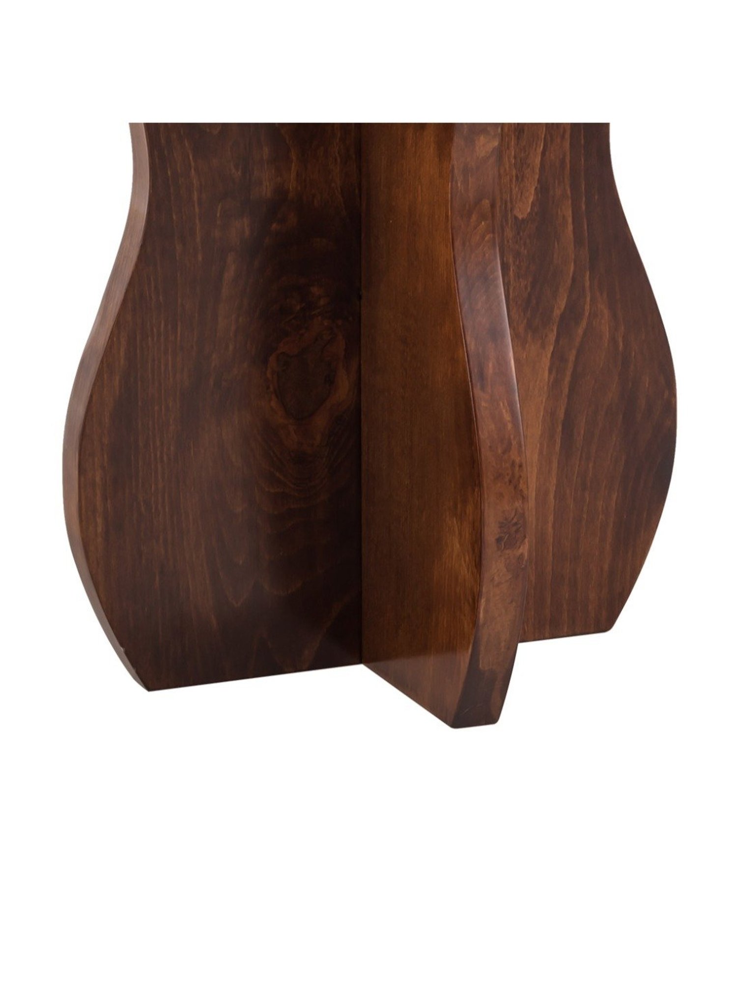 Durian Basil Dark Brown Solid Wood Side & End Table in Oak Finish