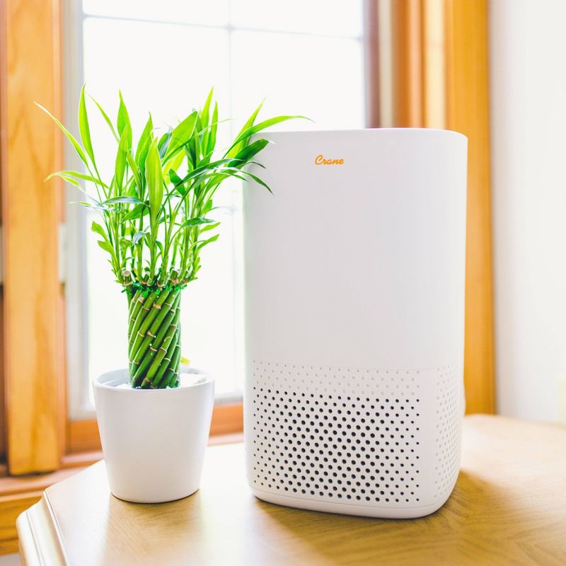 Crane True HEPA Filter Air Purifier - White