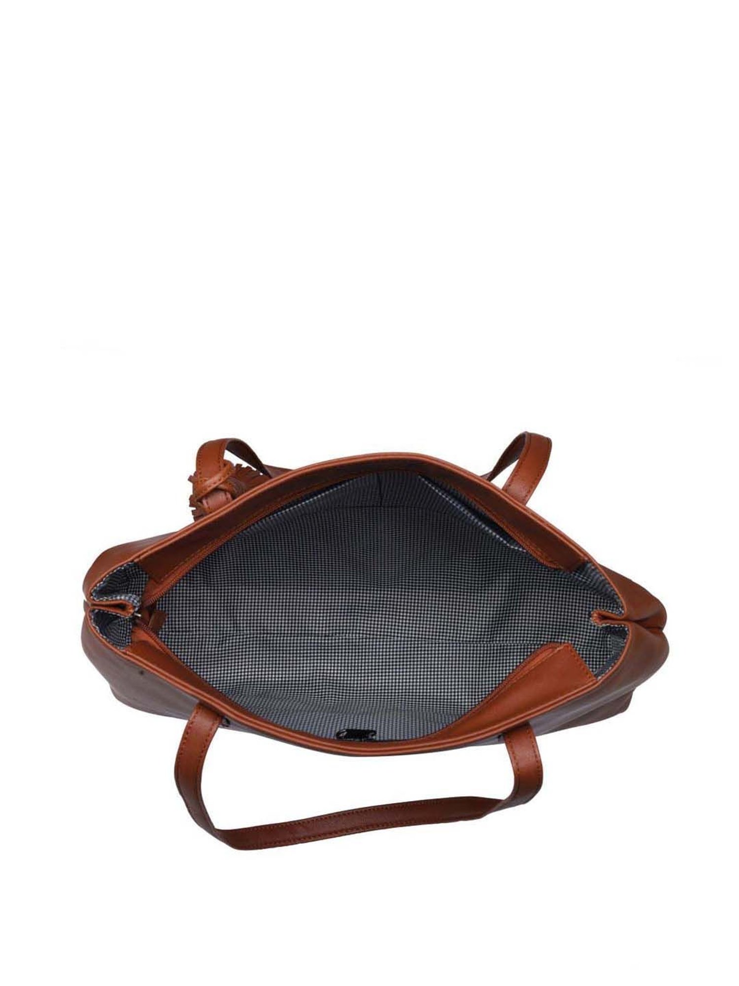 Toteteca Tan Solid Medium Tote Handbag