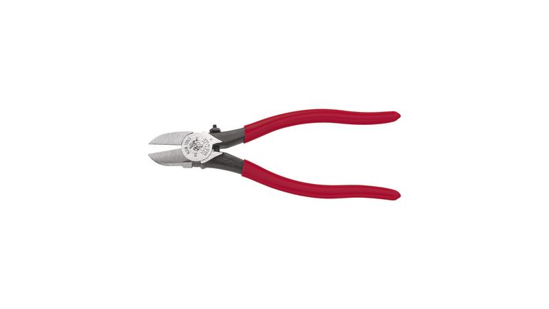 KLEIN TOOLS D227-7C Diagonal Cutting Pliers, Spring-Loaded, Plastic Cutting,