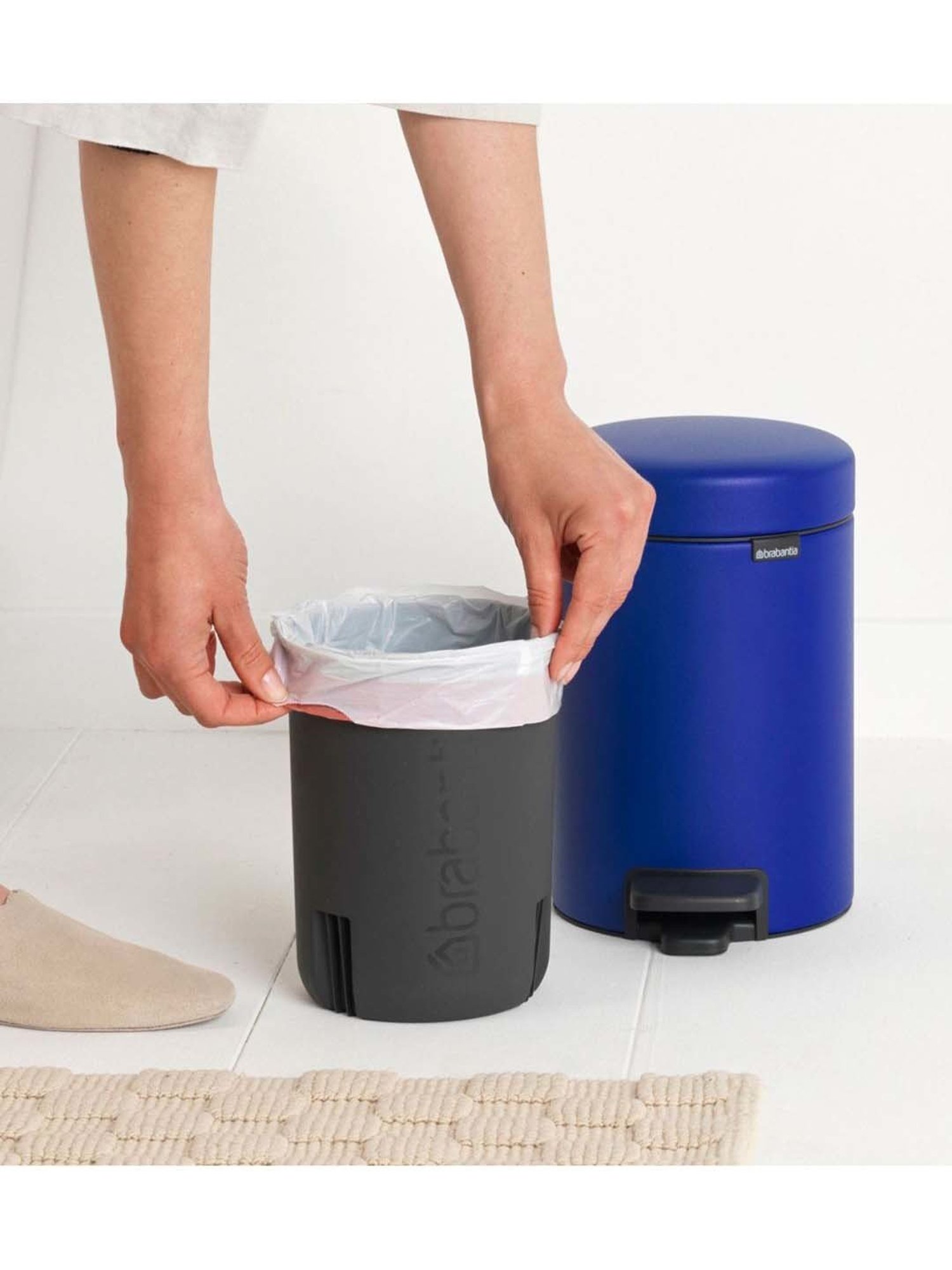 BRABANTIA NewIcon Blue Plastic Pedal Bin (3 L)