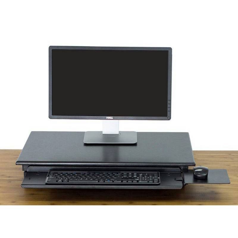 Tall Adjustable Standing Desk Riser Black - Uncaged Ergonomics