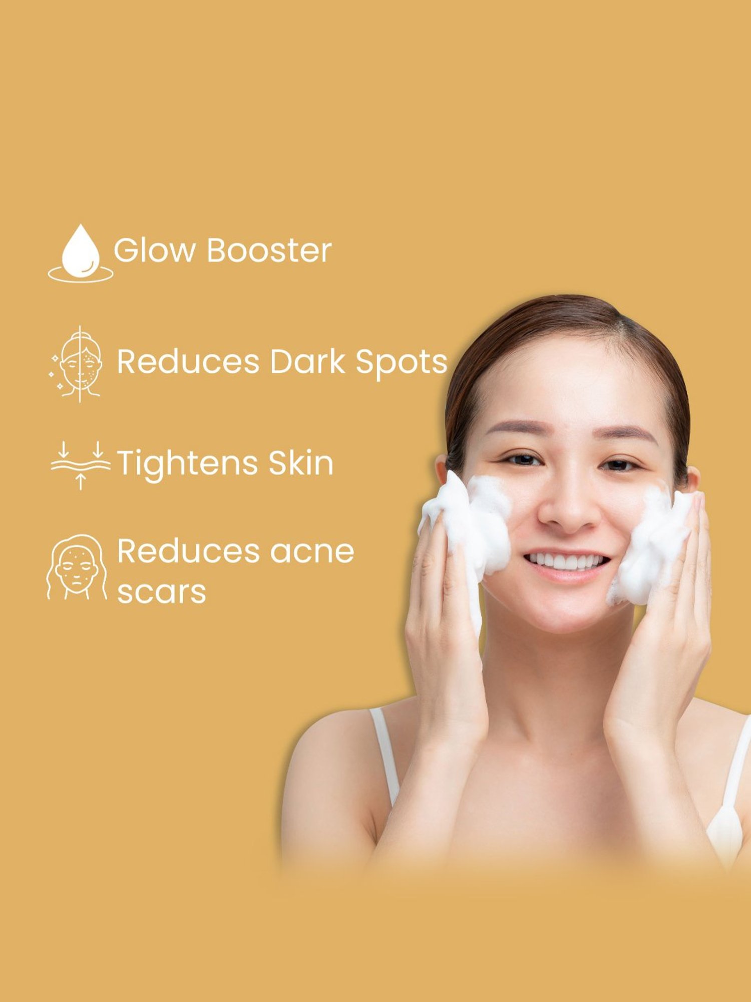 Glamveda Glutathione 24K Gold 365 Days Brightening Face Wash - 100 ml