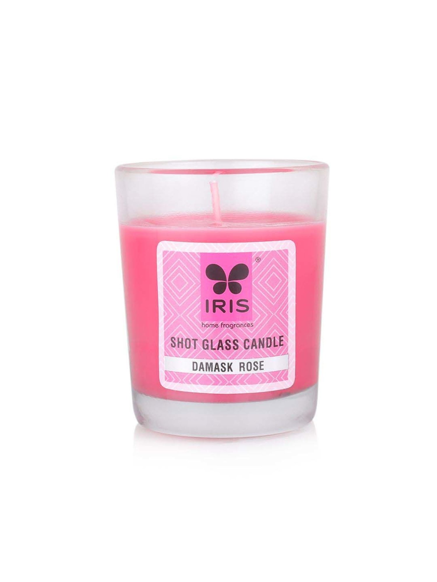 IRIS Pink Home Fragrances Damask Rose Shot Glass Candle - Set of 5