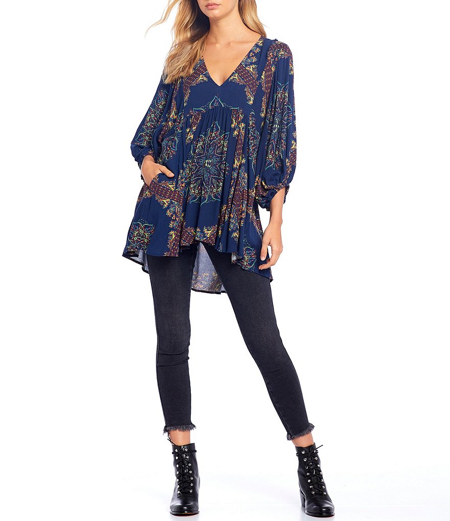 Free People Raw Hem High Rise Cotton Blend Jeans