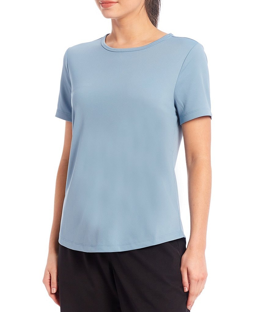 IBKUL Solid Long Sleeve Mock Neck Top