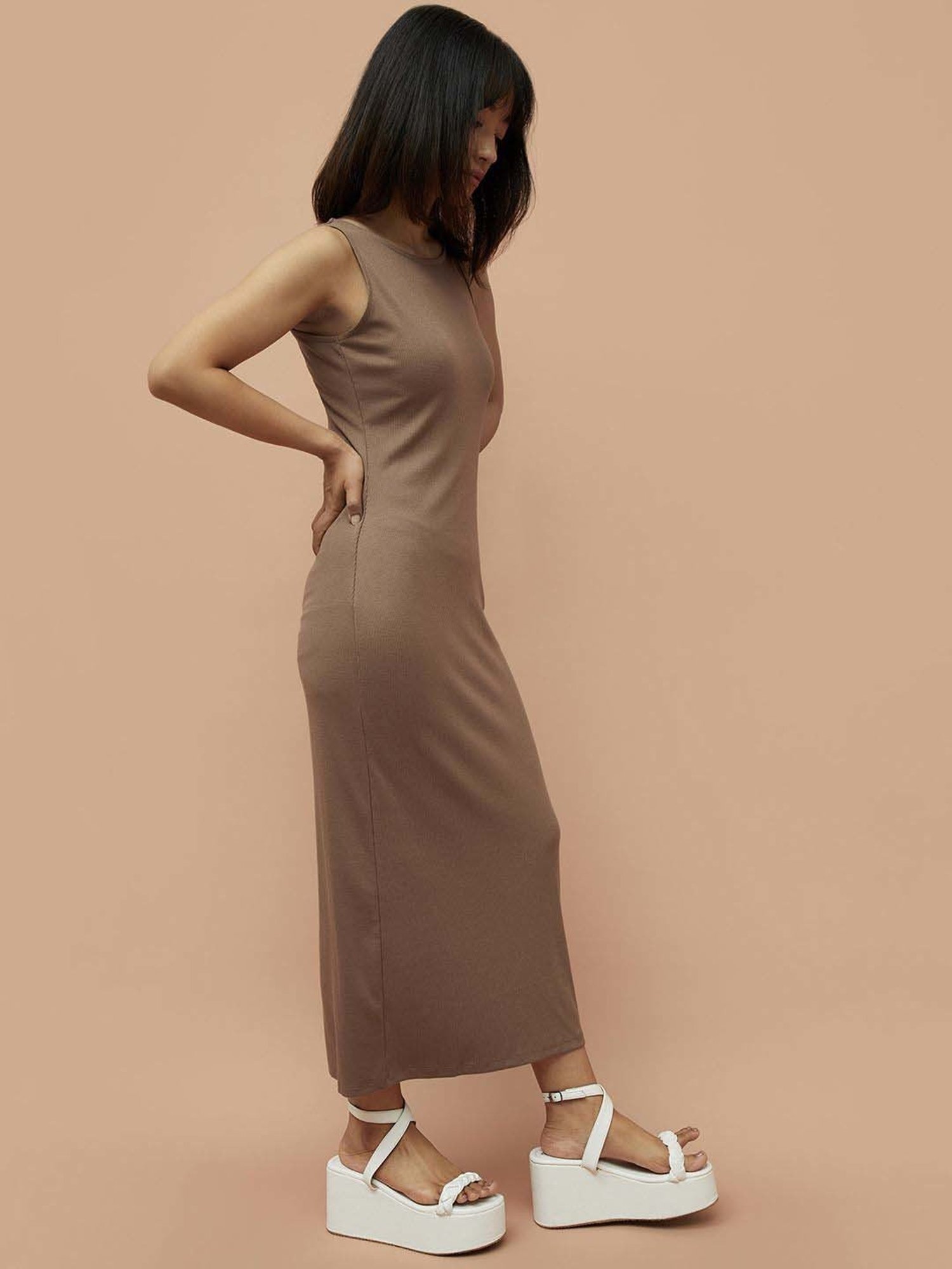 Ginger by Lifestyle Brown Bodycon Dress