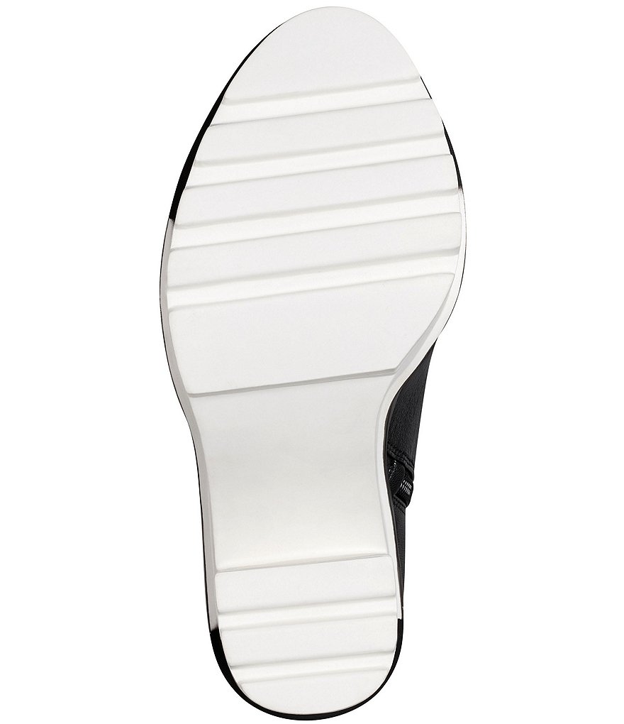 Jessica Simpson Lizzah Leather Peep Toe Platform Block Heel Lug Sole Booties