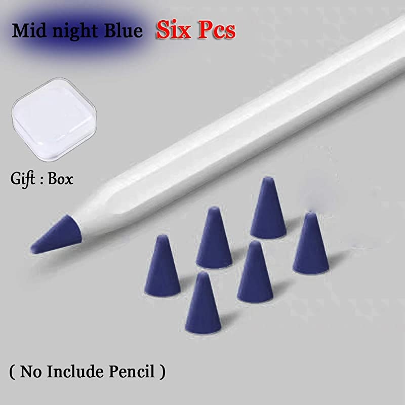 Compatible with Apple Pencil Tips Professional Liquid Silicone Nibs Cover Replacement for 1st amp 2nd Gen Writing AntiSlip Protective Case for Apple iPad Pencil Mid Night Blue