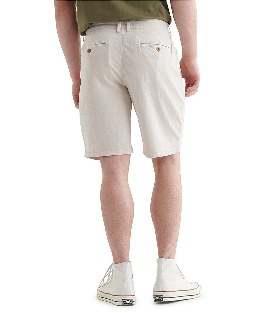 Lucky Brand Stretch Flat Front 9#double; Inseam Shorts