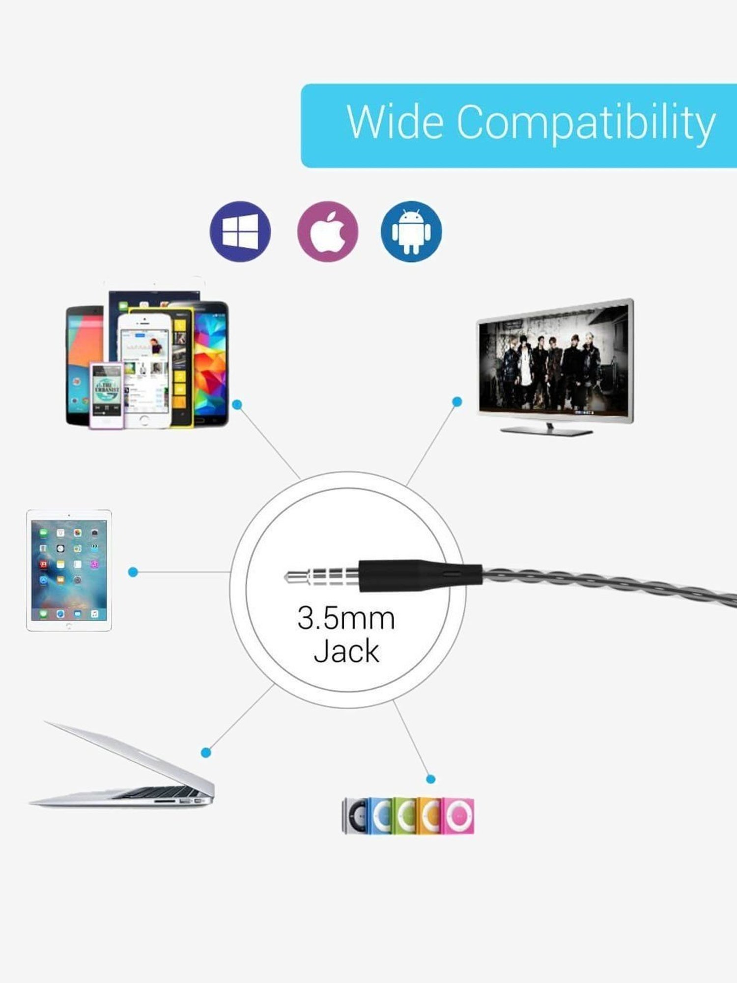 Portronics Conch Gama Por-1025 Wired Earphone With Mic (Black)