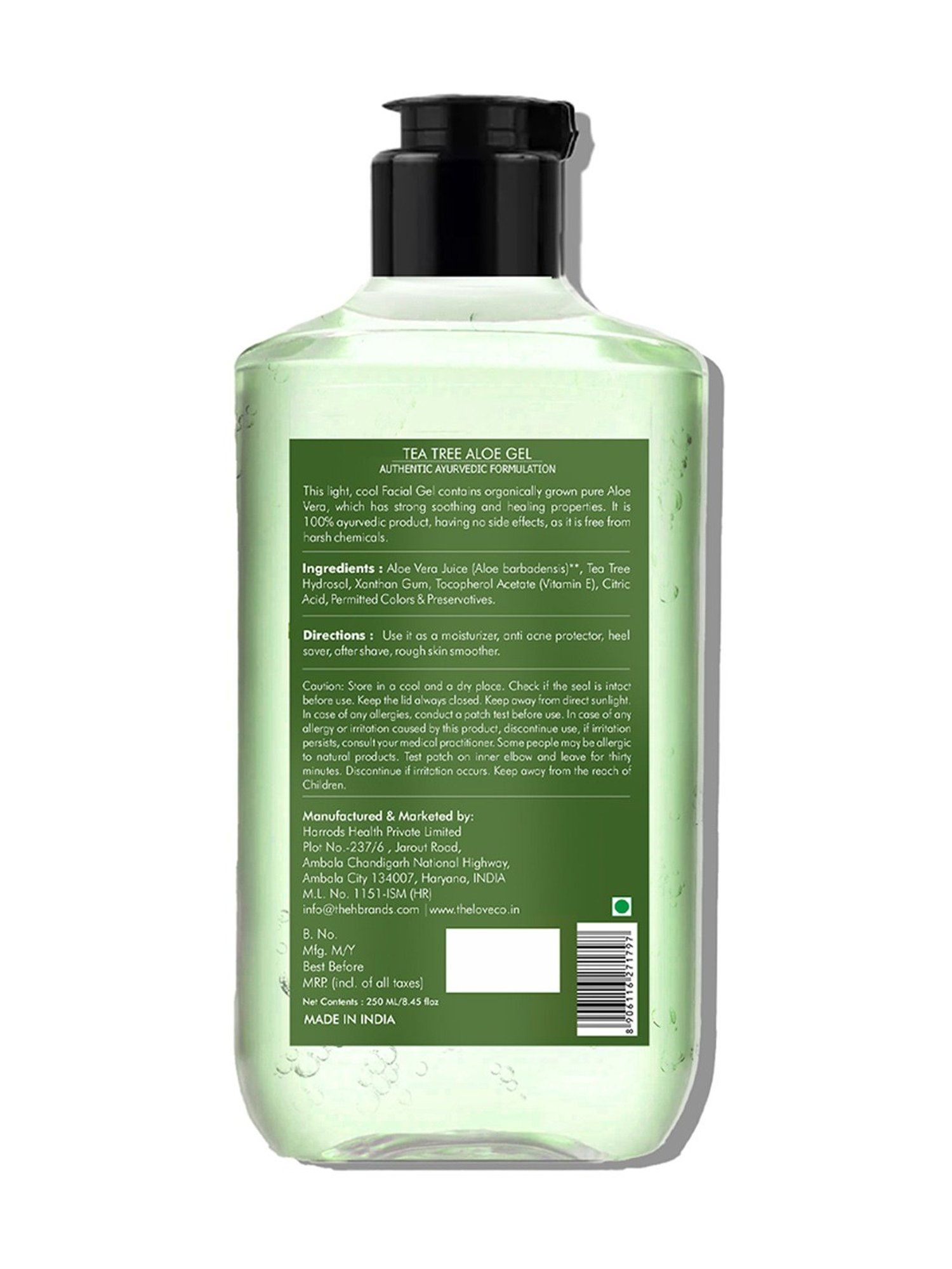 The Love Co. Tea Tree Aloe Vera Gel - 250 ml