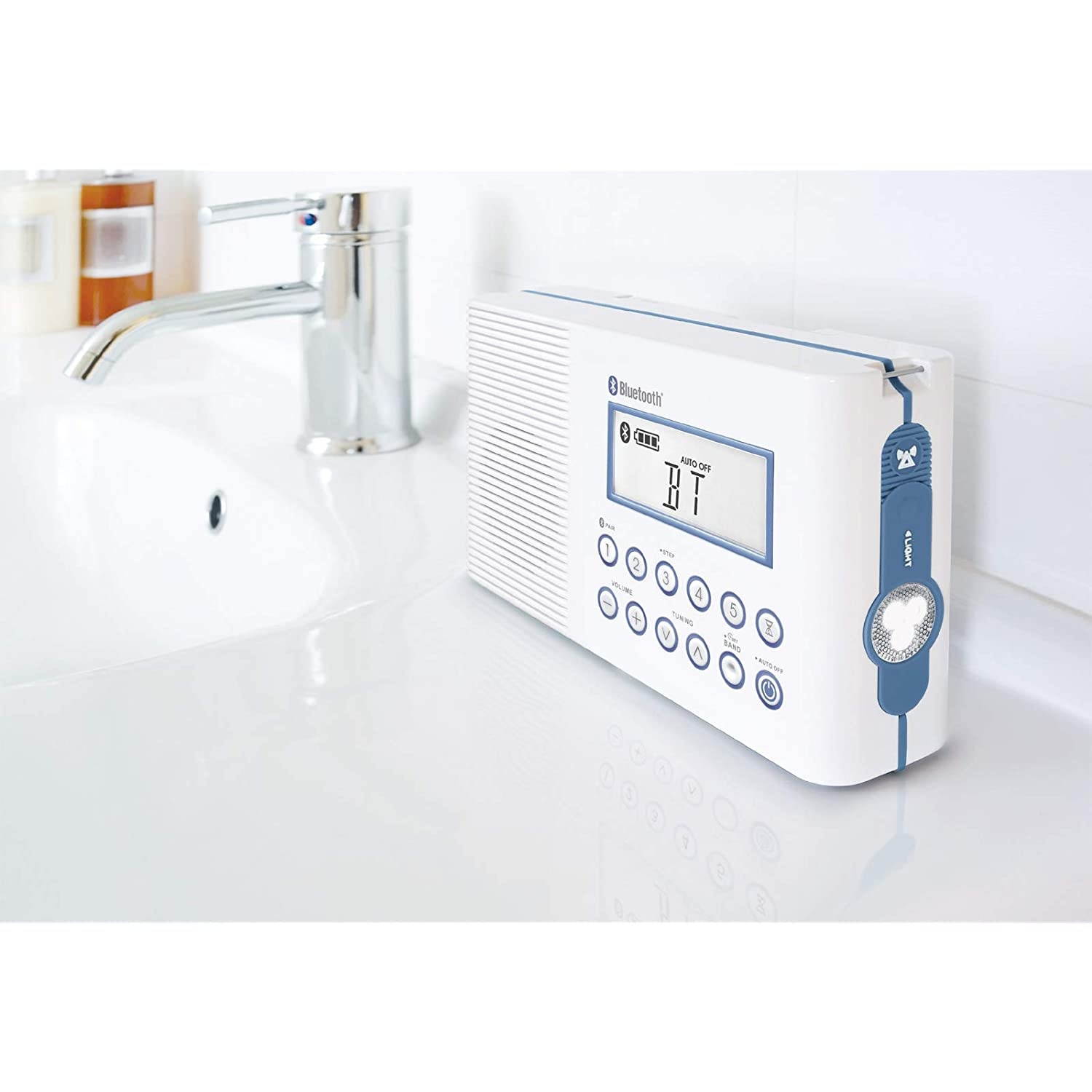 Sangean H202 Portable AM/FM/Weather Alert/ Bluetooth Digital Tuning Waterproof Shower Radio