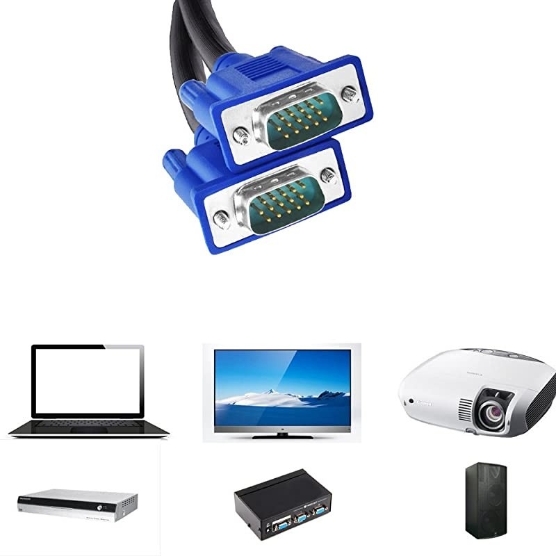 VGA VGAVGA Standard 15Pin VGA Male to VGA Male Cable 48Ft3+5