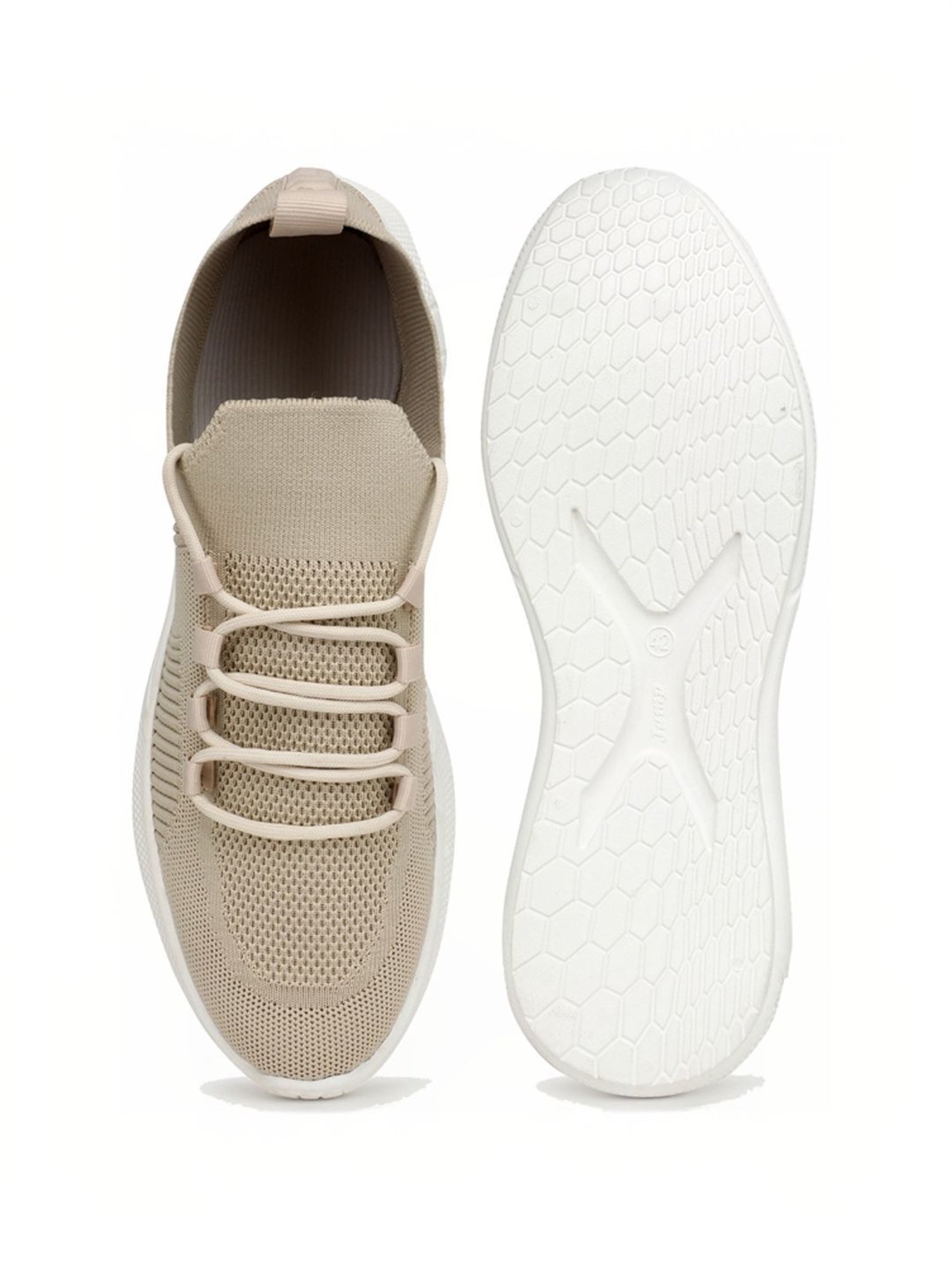 Rapid Box Men's Beige Walking Shoes