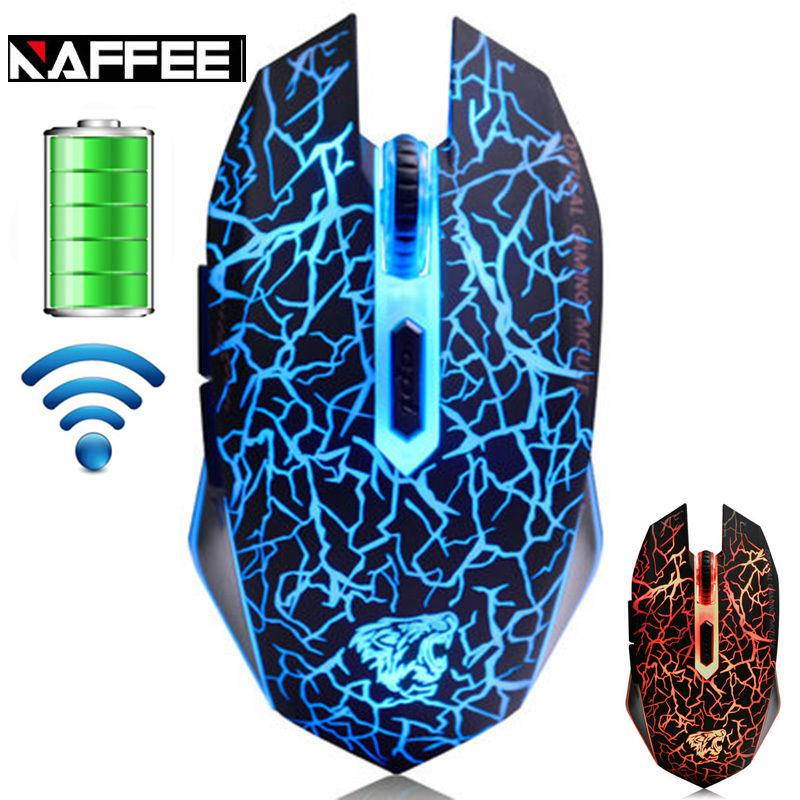 2016 2.4GHz Rechargeable Cordless 2400DPI Ergonomic Usb Optical PC Gaming Mouse