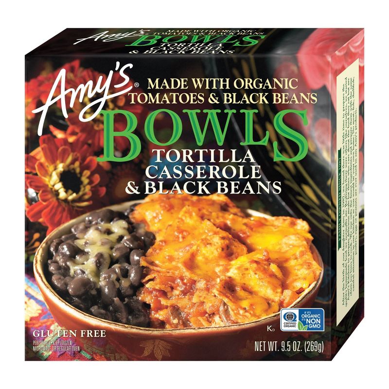 Amy's Tortilla Casserole & Black Beans Frozen Bowls - 9.5oz