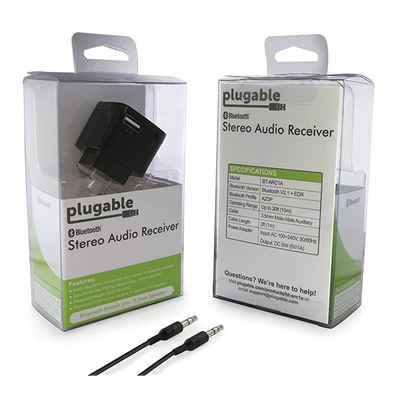 Bluetooth Audio Receiver Enable Any Speaker to Wirelessly Stream Music from Your Device Compatible with Windows macOS OS X Linux Android and iOS Devices