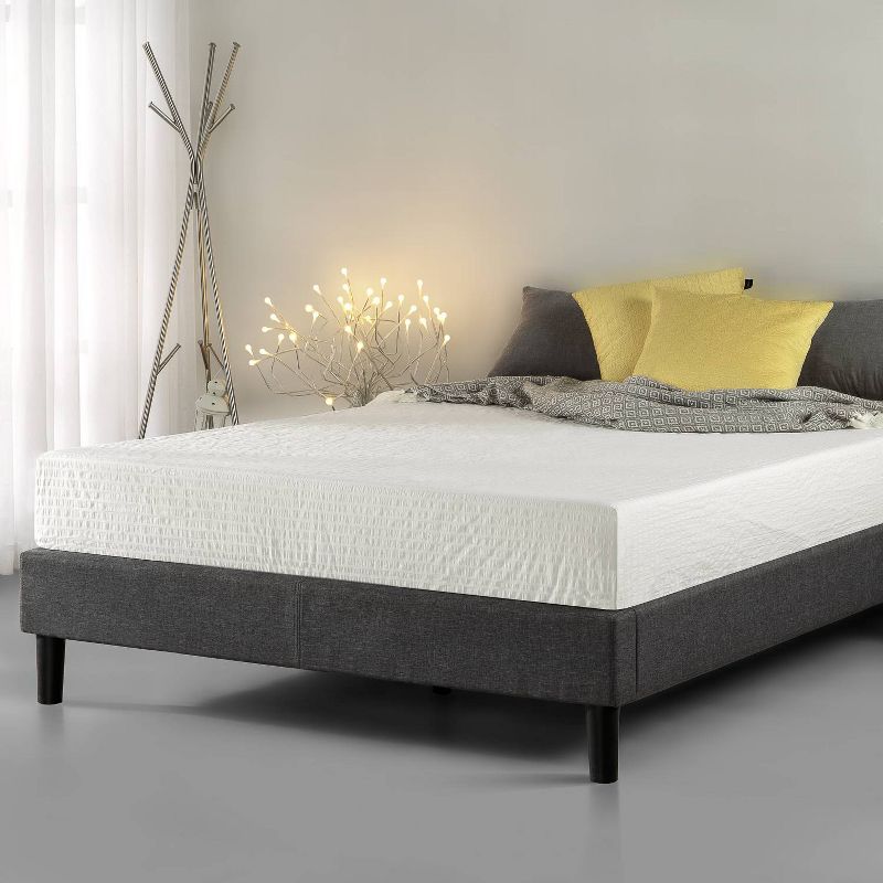 King Curtis Platform Bed Frame Charcoal Heather - Zinus