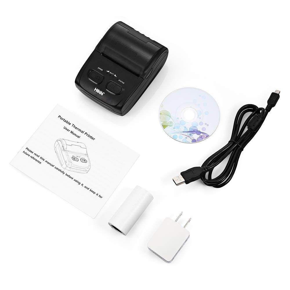 HOIN HOP - H200 Portable Thermal Printer USB Bluetooth Mobile Receipt Ticket Printing Rechargeable Device