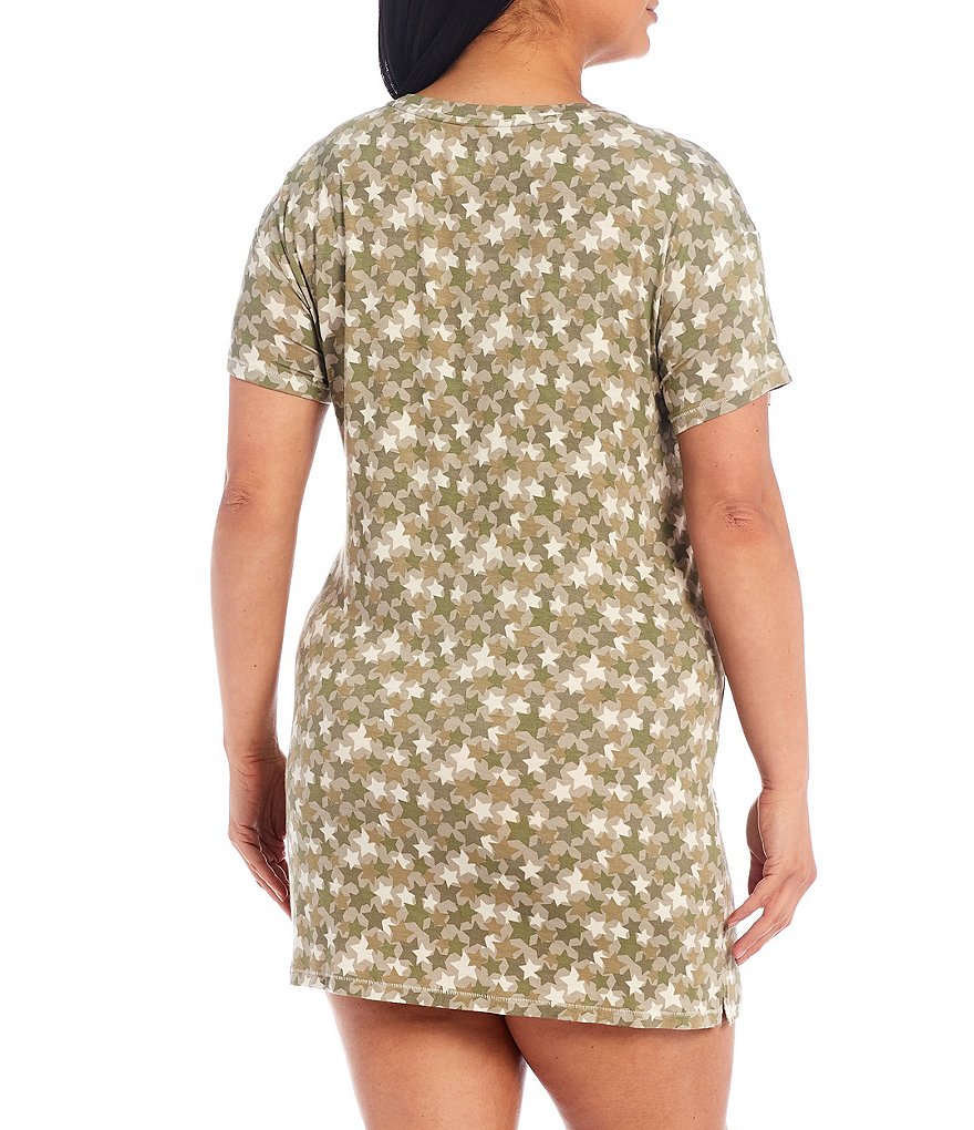 Rya Plus Darling Scoop Neck Charmeuse & Lace Solid Chemise