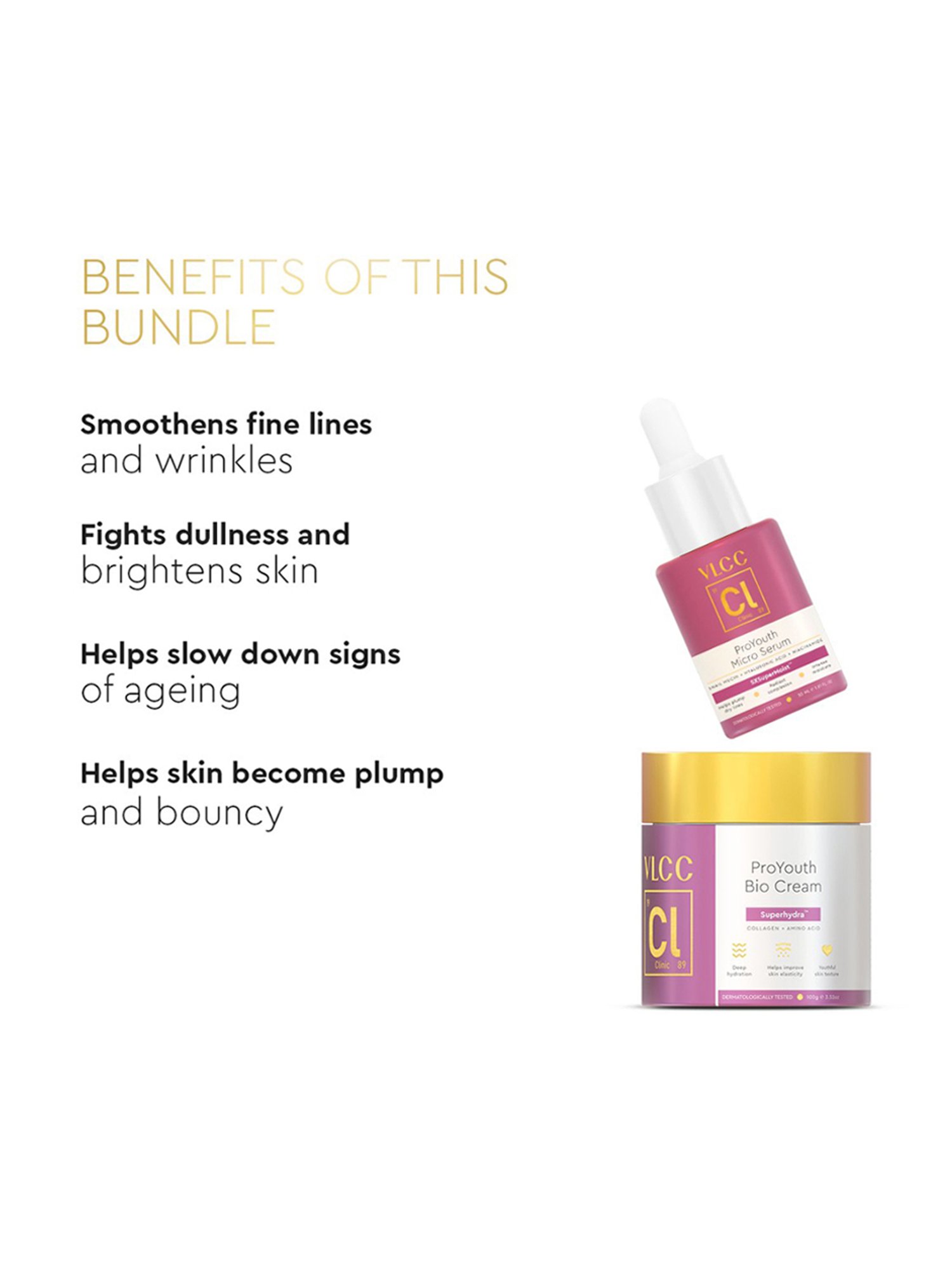 VLCC Clinic ProYouth Micro Serum & Bio Cream Combo
