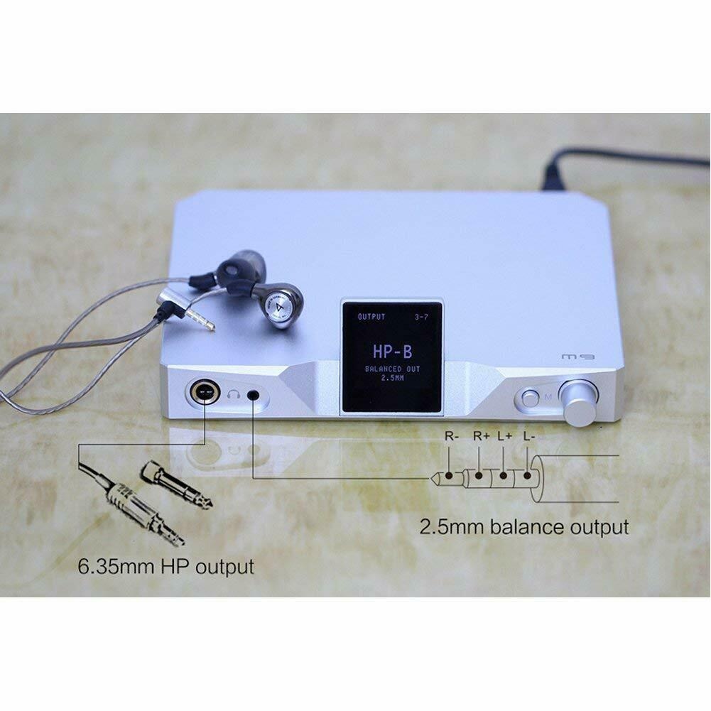SMSL M9 32bit/768kHz DSD512 AK4490x2 XMOS HiFi Audio DAC Digital to Analog Converter, Balanced Headphone Amplifier with Optical Coaxial USB Input