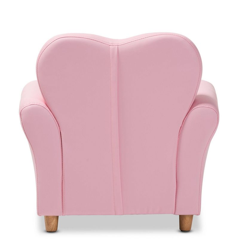 Mabel Faux Leather Kids' Armchair Pink - Baxton Studio