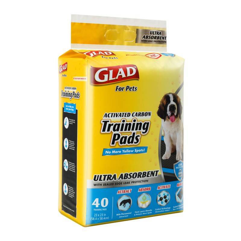 Glad Ultra-Absorbent Activated Carbon Training Dog Pads - 40ct