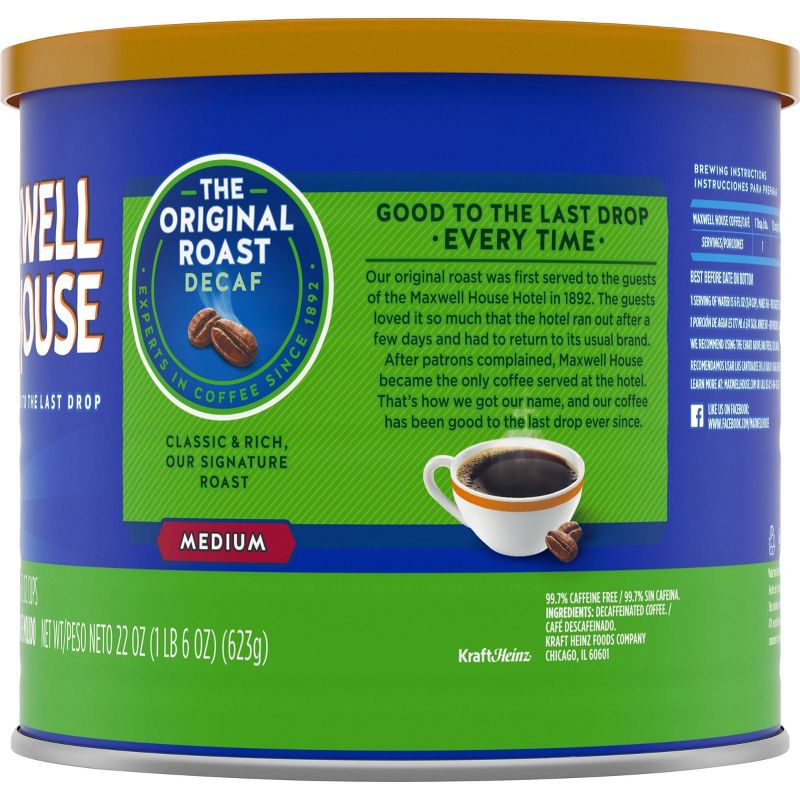 Maxwell House Original Medium Roast Ground Coffee - Decaf - 22oz