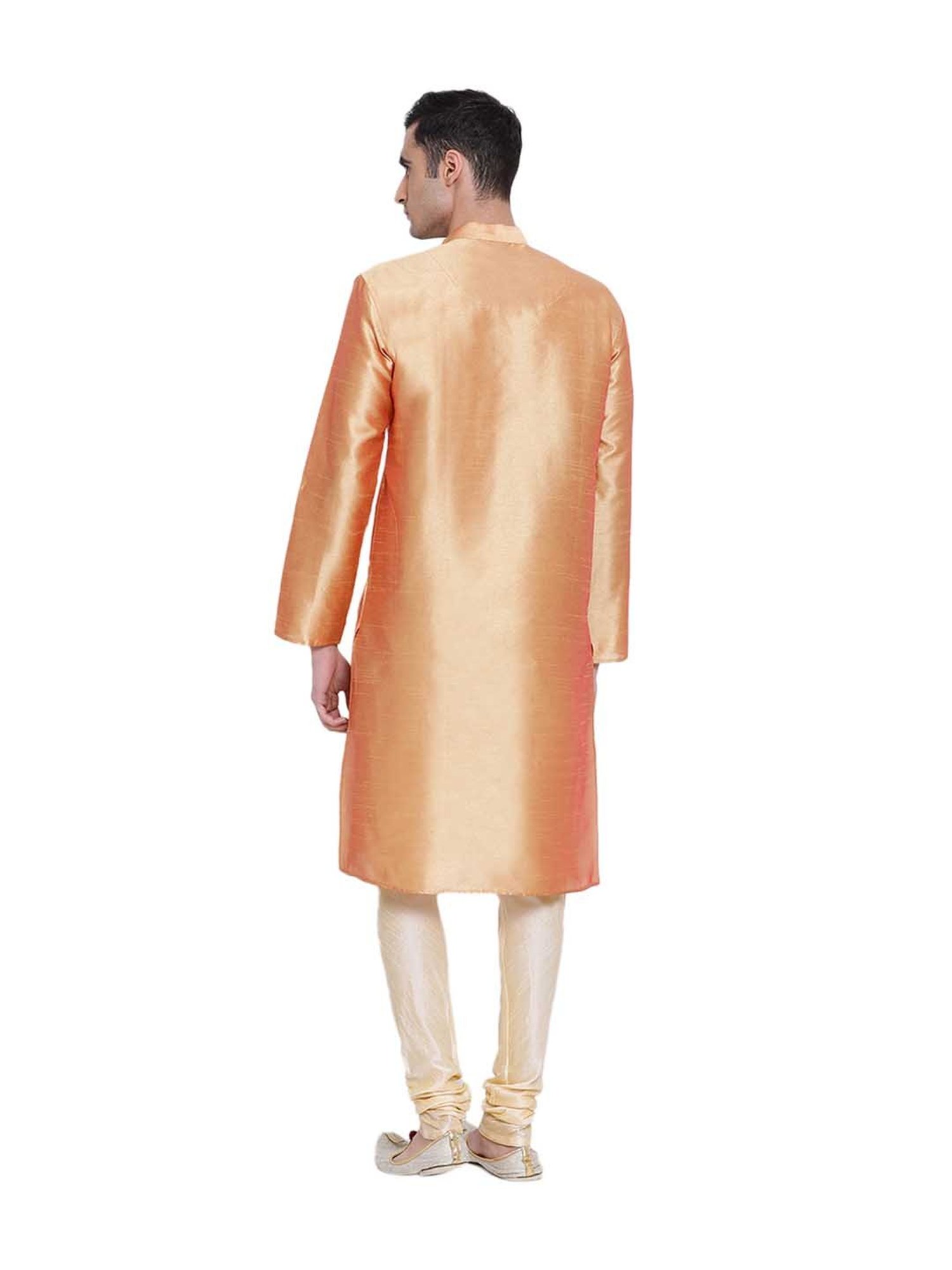 Sanwara Fawn & Beige Solid Kurta & Pyjama Set