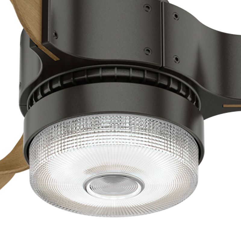 52" Casa Vieja Modern Rustic 3 Blade Ceiling Fan with Remote Brushed Nickel Natural Wood House Bedroom Living Room Home Kitchen