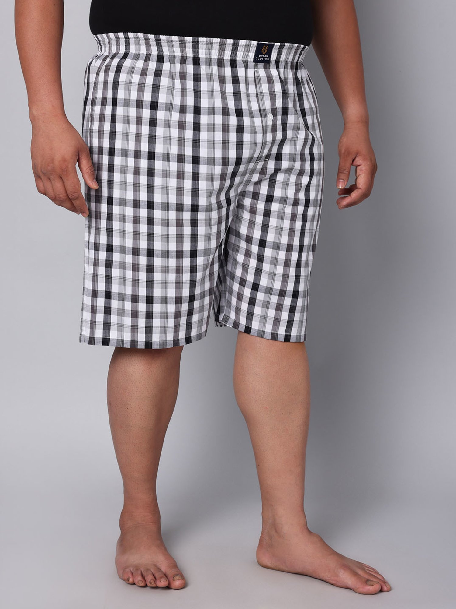 Urban Scottish Multi Cotton Regular fit Checks Boxers