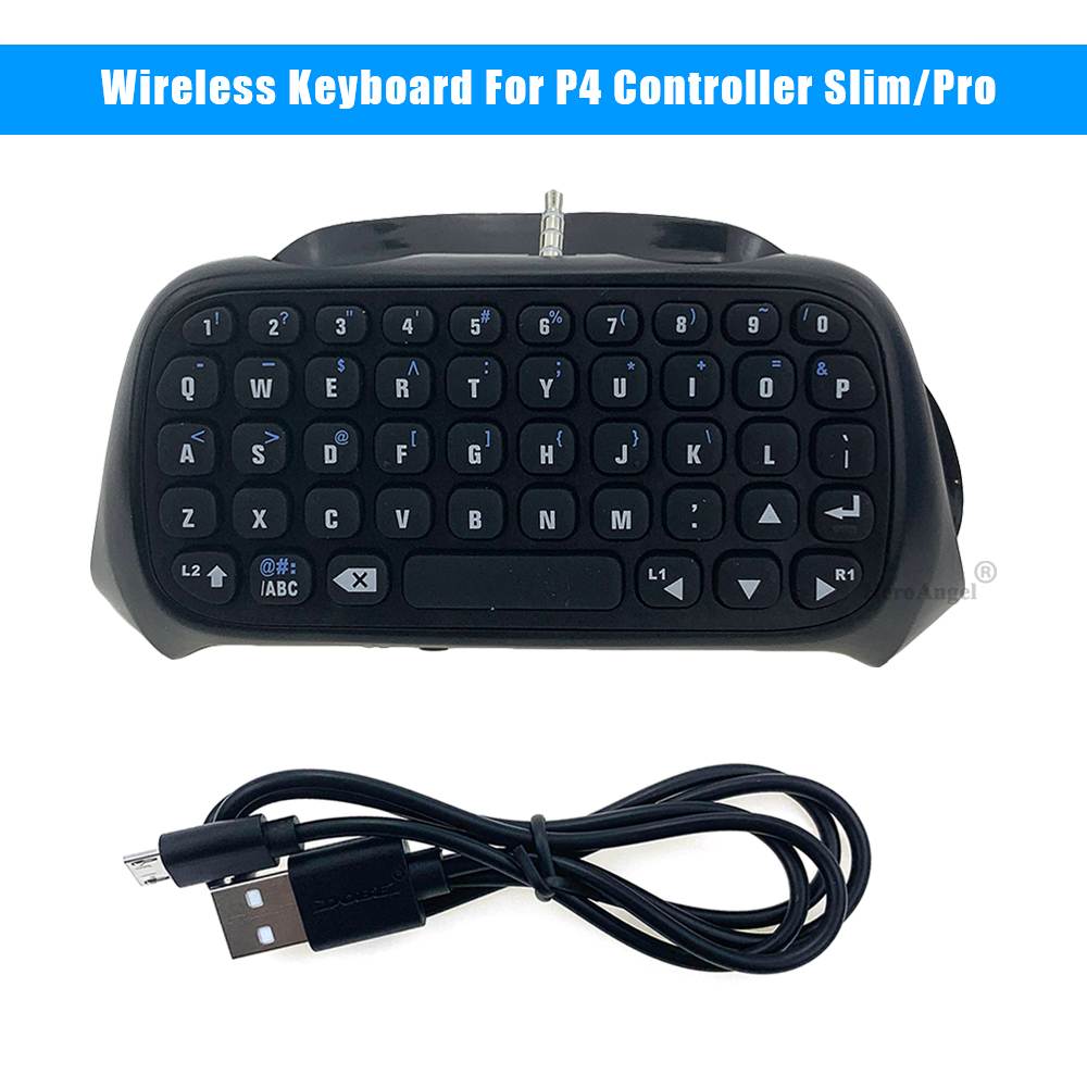 PS4 Keyboard, Mini Wireless Bluetooth Gaming Keyboard Chatpad for PS4 Controller
