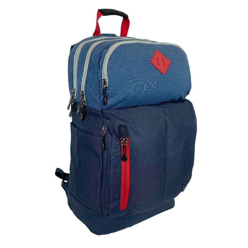 Bondka 20.5" Jumpstreet Backpack - Blue/Black with Red Accent