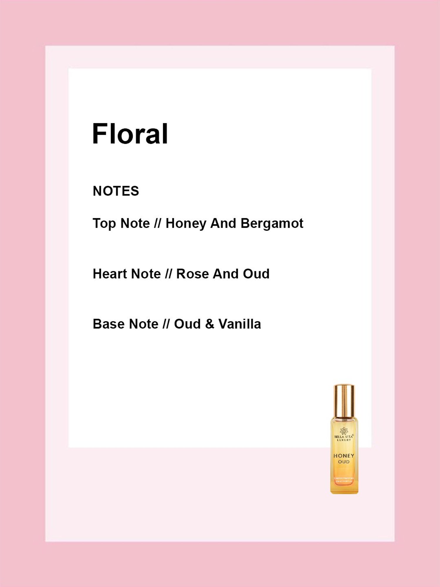 Bella Vita Luxury Honey Oud Eau De Parfum - 20 ml