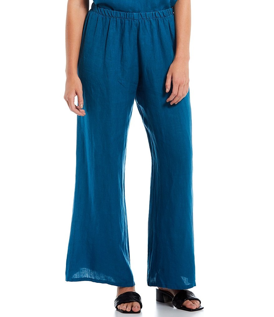 Bryn Walker Osca Light Linen Wide Leg Pull-On Pants