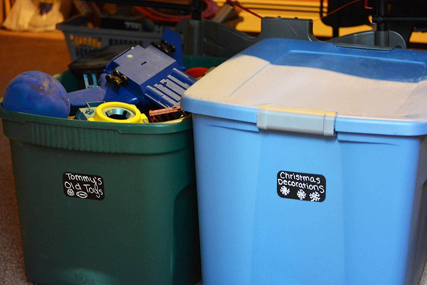 Cohas Chalkboard Labels in Large Rectangle Shape includes No Marker and 42 Labels, Refill Kit, No Marker