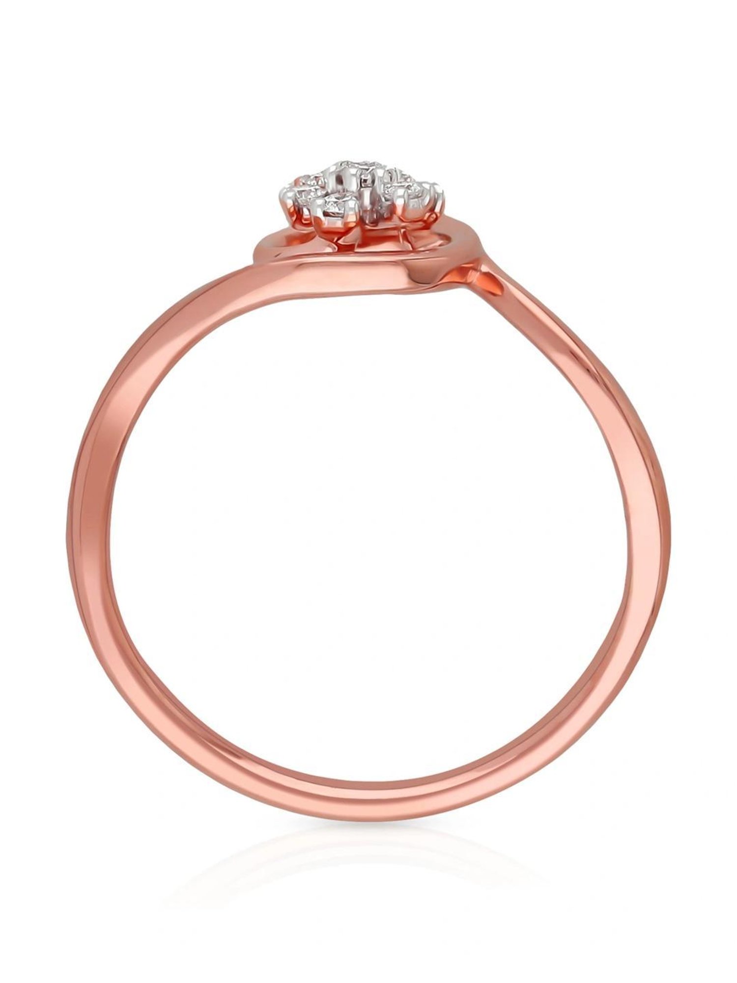 Malabar Gold and Diamonds 18k IGI Certified Diamond Rose Gold Ring for Women